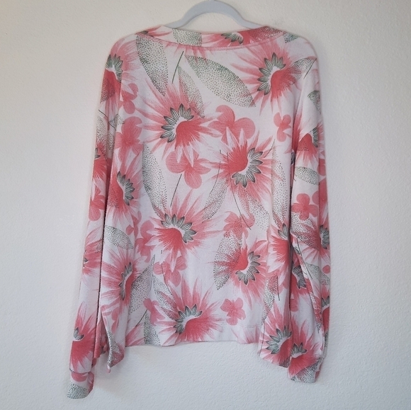 Anthropologie Floreat Floral Brushed Fleece Sweatshirt S - Picture 5 of 8
